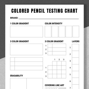 Colored Pencil Testing Chart