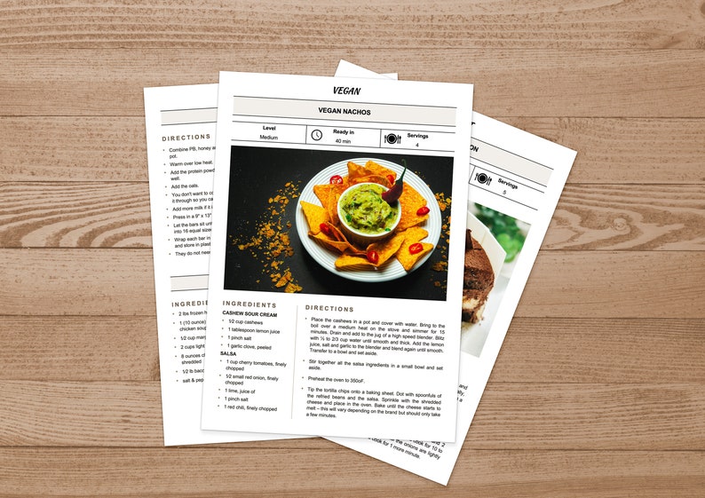 Editable Recipe Template: Powerpoint, Google Docs (digital Download) - Etsy