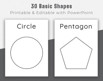 Basic Shape Coloring Pages: 30 Printable Geometric Shapes (PDF & PowerPoint)