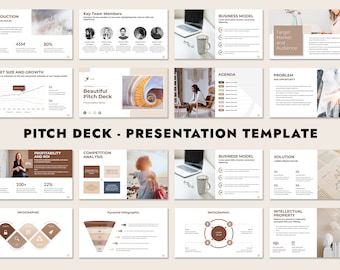 Pitch Deck, PowerPoint Template, Business Presentation, Slide Deck, Webinar slides