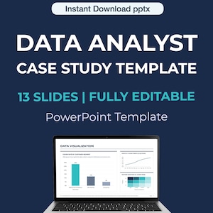 Plantilla de presentación de caso práctico para analista de datos / Presentación de PowerPoint para entrevista de trabajo / Presentación de diapositivas para entrevista de analista de negocios / Portafolio profesional