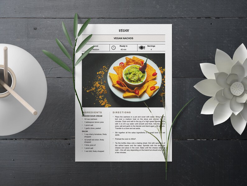 Editable Recipe Template: Powerpoint, Google Docs (digital Download) - Etsy