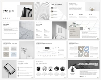 Marketing Plan Pitch Deck Editable Template Canva | Business Proposal | Modern Marketing Strategy, Infographic Presentation, Data Report