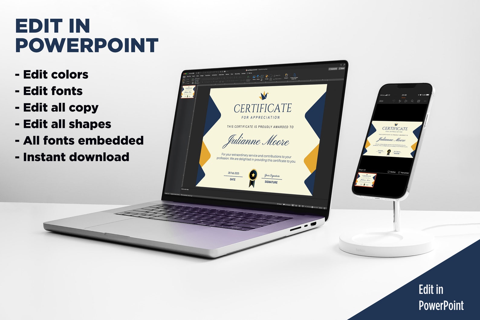 Editable Certificate Template 12 Powerpoint Certificate Of free-editable-certificate-template-customize-online-print-at-home