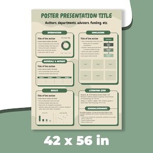 Presentación de póster científico-02, plantilla de PowerPoint - Descarga instantánea, 42 x 56 pulgadas