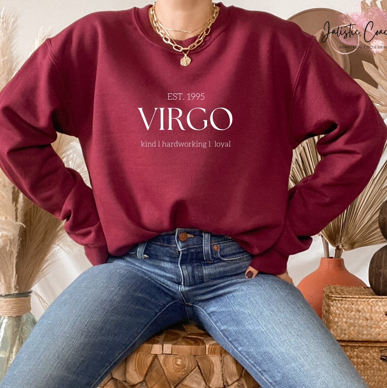Virgo Zodiac Sweater Zodiac Sign Sweater Leo Virgo Libra Etsy