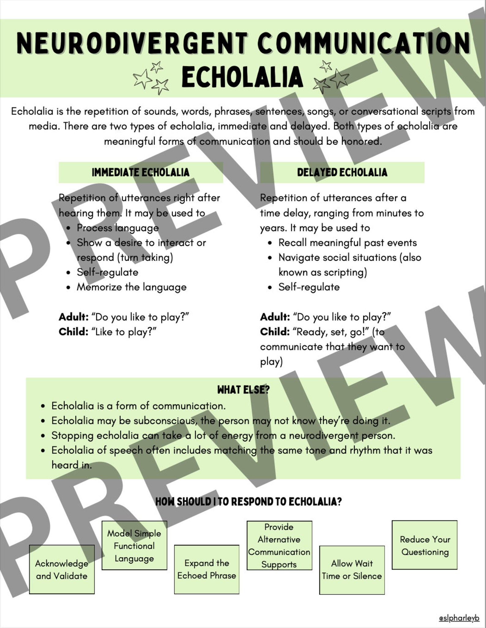 Neurodiverse Communication | Speech Patterns Handouts | Neuroaffirming ...
