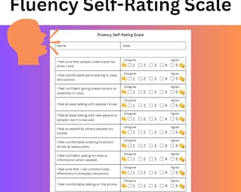 Fluency Selbsteinschätzungsskala - Stottern Poltern Fluency Bewertung - Patientenbericht Ergebnismessung Fortschrittsmonitoring