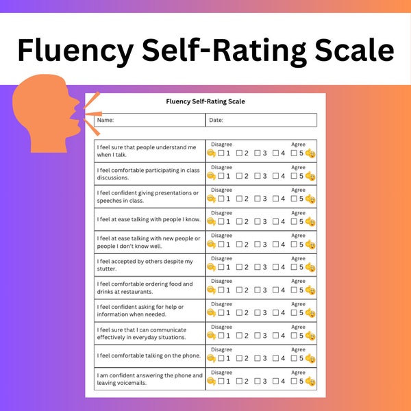 Fluency Self-Rating Scale - Stuttering Cluttering Fluency Evaluation - Patient Report Outcome Measure Progress Monitoring