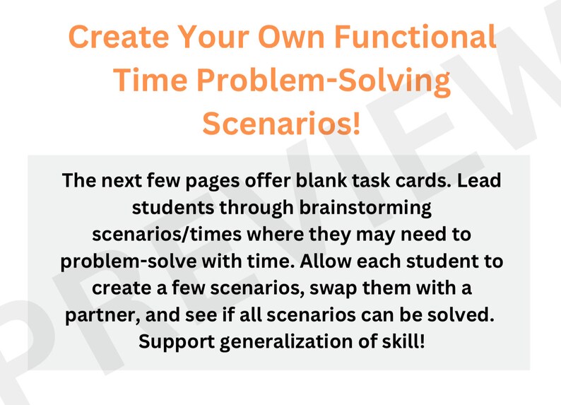Executive Functioning: Functional Time Management Problem-solving Task ...