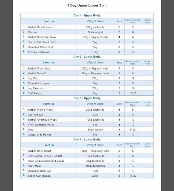 Upper and lower dicerie body workout routine