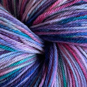 hand dyed yarn | fingering weight yarn | Superwash Merino Wool | Variegated | Lilac Dreams