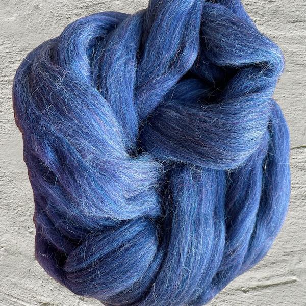 unspun roving | indigo tones | 100% Peruvian Highland Wool