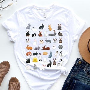 Type Of Rabbits T-Shirt, Easter Bunny Shirt, Funny Rabbits Shirt, Cute Animal Shirt, Kids Adults Children Shirts, Clearance Shirt