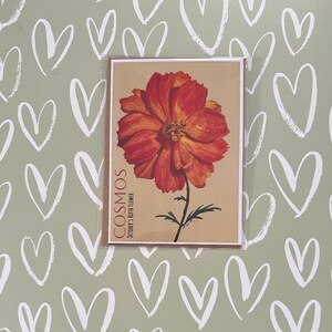 Cartão de felicitações do nascimento de outubro com flores cosmos
