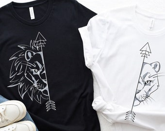 Lion Couple Matching Shirts, Valentine's Day Gift