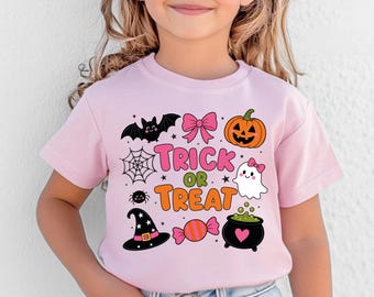 Trick or Treat Halloween scary adult youth and toddlers shirt, Halloween Kids Tee, Halloween Costume Shirt, Kids halloween shirt