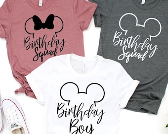 Disney Birthday Shirt, Birthday Girl Disney Shirt, Birthday Boy Disney Shirt, Disney Birthday Squad Shirt, Disney Birthday Party Shirts