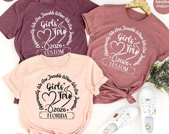 Girls Trip Shirt 2026, Besties Travel Vacation Tee, Girls trip 2026 shirts, Girls vacation Shirt, Matching girls Tees, Girls trip tees
