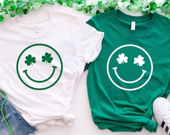 Comfort Colors Shamrock Smile St. Patrick's Day Tee