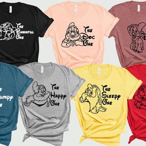 Seven Dwarfs Disney Family Shirts, Snow White Group Tee