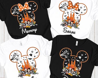 Camiseta de Halloween Disney personalizada con nombre, Camiseta a juego de Halloween Disney, Camiseta de Halloween Disney personalizada, Camiseta familiar Disney, Halloween Disney