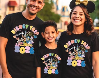 Disney 2026 Custom T-shirt, Disney Family trip Shirts, Disneyworld Custom 2026 castle Family Shirts, Disney Vacation Shirt, Disneyland shirt