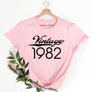 Vintage 1982 40th Birthday Shirt - Bella Canvas Cotton Tee