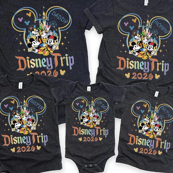 Disney 2026 Personalization Shirts, Disney Family Shirts, Disneyworld 2026 Family Shirts, Disney Vacation 2026 Trip Shirt, Disney shirt