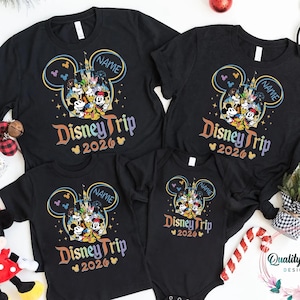 Disney trip 2026 personalized shirts, Disneyworld Shirts, Disney Vacation T-shirt, Disney Clothes, Disney Family Sweatshirt