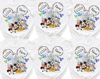 Disney 2026 Matching Personalization Shirts, Disney Family Shirt, Mickey and Friends shirt, Disneyworld 2026 Family Shirt, Disneyland Shirts