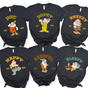 Seven Dwarfs Disney Family Matching Cotton Shirts