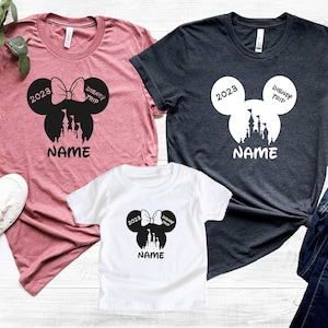 Disney Custom Family Shirts, Mickey and Minnie Head Shirt, Disneyland T-shirt, Disneyworld Family Shirts, Custom Disney Vacation Trip Shirts
