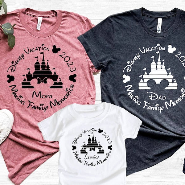 Custom Disney 2023 Family Vacation Shirt, Family Trip 2023 Shirt, Personalized Family Vacation Outfit, Family Vacation Shirt, Disney Shirt