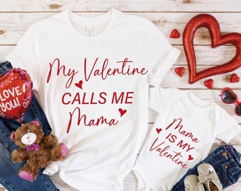 Mommy and Me Valentines Day Shirt: Matching Family Cotton Tees