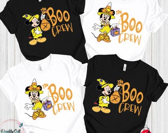 Halloween Boo Crew Shirt, Disney Halloween Minnie and Mickey shirt, Halloween Disney T-shirt, Disney Family Shirt, Trick or Treat shirt