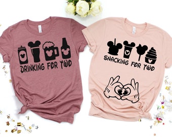 Disney Pregnancy Announcement Shirts, Snacking For Two, Couples T-Shirt
