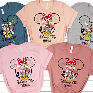 Disney Trip 2024 Family Personalized Shirt,Minnie and mickey 2024 Shirt,Disneyworld shirt,Matching Family shirt,mom dad kids and baby shirts