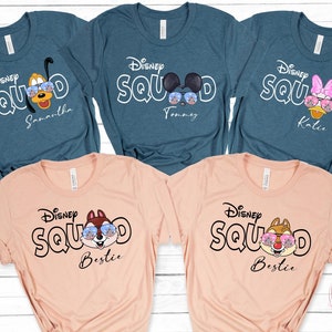 Custom Disney Squad Shirt, Family Vacation character Tees, +200 characters shirts