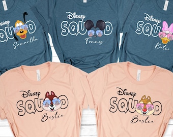 Custom Disney Squad Shirt, Family Vacation character Tees, +200 characters shirts