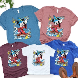 Mickey Mouse Magic Wizard Retro Shirt, Disney Fantasia Sorcerer,Magic Kingdom shirt, Family Birthday Gift Adult Kid Toddler Tee,Disney shirt