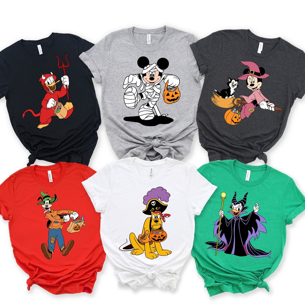 Disney Halloween Shirts,Disney Characters With Halloween Costumes,Halloween Tee,Halloween Shirt,Halloween Tee,Halloween Gift,Funny Halloween Teesummer