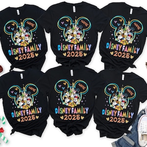 Disney Family 2025 Shirts, Custom Disney Shirts, Disneyworld Shirts, Disneyland Shirt,Disney Couple Shirt,Family 2025 Personalization shirts