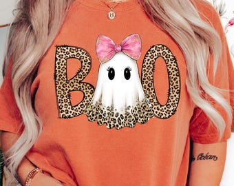 Comfort Colors Halloween BOO Shirt, Spooky Season Tee, Ghost halloween shirt