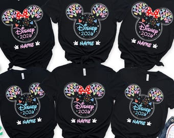 Family Disney 2026 Personalization Shirt, Disney Family Shirts, Disneyworld 2026 Family Shirts, Disney Vacation 2026 Trip Shirt, Disney tees