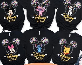 Custom Disney Family Shirts, Matching Characters for 2026 Trip, Disneyland tees, Disneyworld Group, Bella canvas