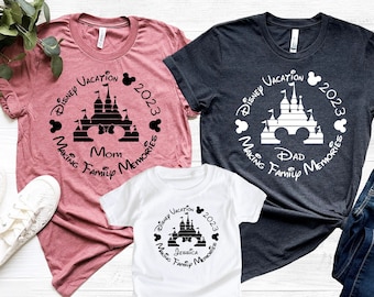Custom Disney 2023 Family Vacation Shirt, Family Trip 2023 Shirt, Personalized Family Vacation Outfit, Family Vacation Shirt, Disney Shirt