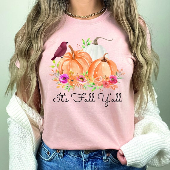 It's Fall Y'all Shirt, Fall Shirts, Autumn Shirt, Thanksgiving Shirt, Halloween Shirt, Pumpkin T-shirt, Cute Fall Graphic T-Shirt, Fall tee