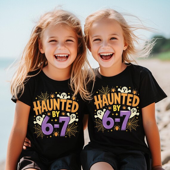 Haunted By 6-7 Halloween Shirt: Funny Couple Meme Tee