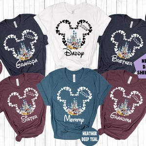 Custom Disney Family Vacation 2026 Shirt, Matching Outfits, Disneyland castle tee image 1